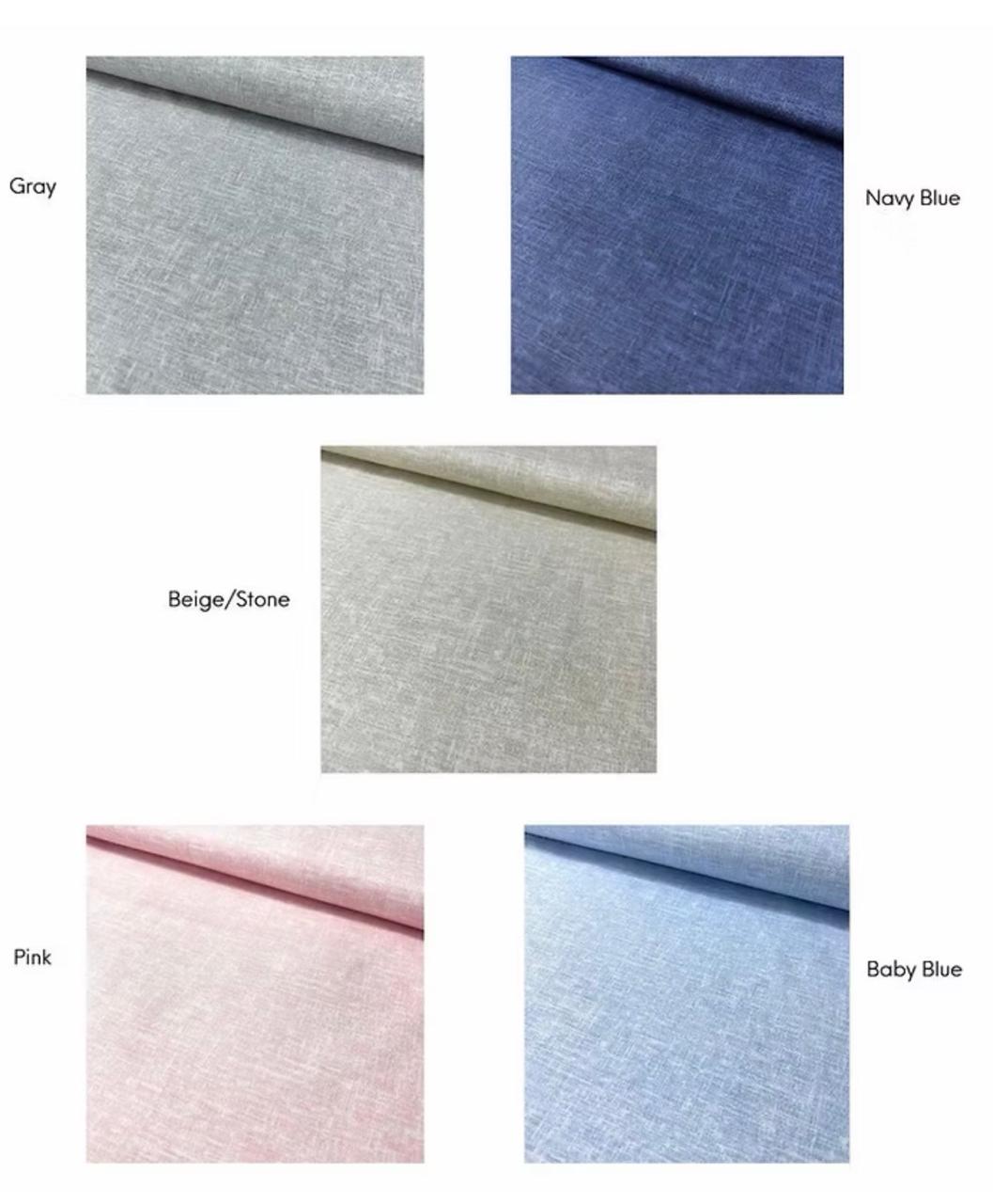 Available 100% cotton backing fabric colours